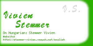 vivien stemmer business card